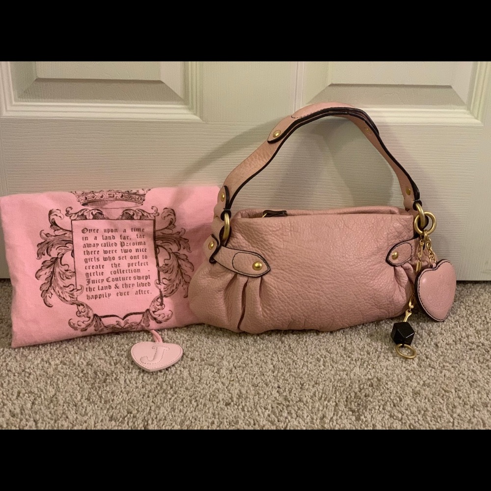 Juicy couture pink leather shoulder bag